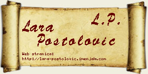 Lara Postolović vizit kartica